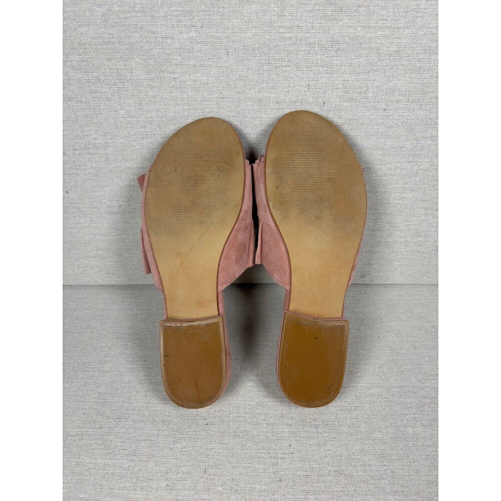 Able Womens Villanueva Ruffle‎ Slide pink Suede Size 8 Slip On Sandals - Picture 9 of 9
